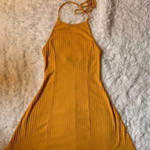 Yellow halter dress